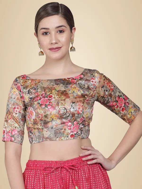 Hand‑Stitched_Art_Silk_Printed_Blouse_for_Women_–_Premium_Fabric,_Half_Sleeves_–_Festive_&_Everyday_Style