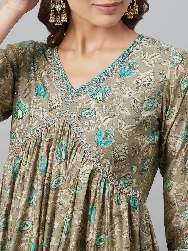 Beige_Silk_Printed_Kurta_Palazzo_With_Dupatta_For_Women