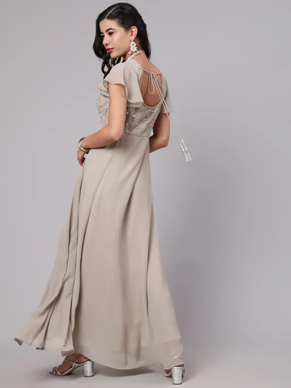 Beige_Georgette_Mirror_Work_Flared_Maxi_Dress_For_Women