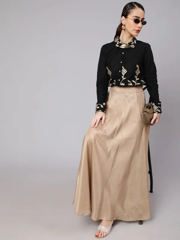 Black_Cotton_Embroidered_Shirt_For_Women