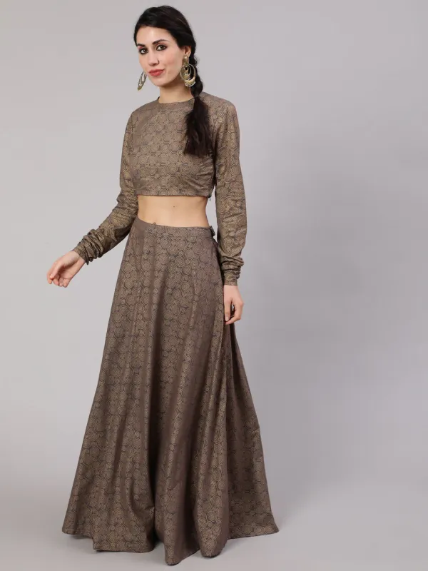 Grey_Cotton_Pure_Printed_Lehenga_Choli_With_Dupatta_For_Women