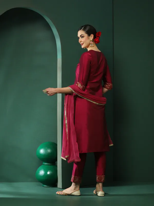 Purple_Patch_Work_Kurta_Pant_With_Dupatta