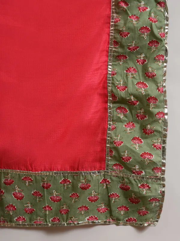 Sea_Green_Cotton_Floral_Print_Silk_&_Lehenga_Choli_With_Dupatta_For_Women