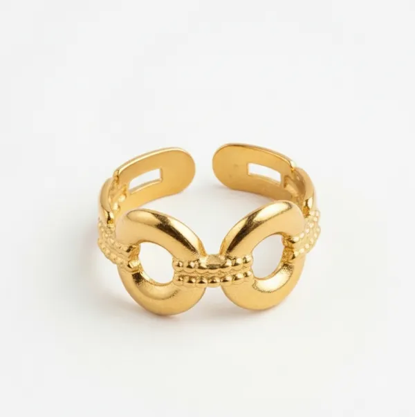 Geometric_Link_Statement_Adjustable_Ring_For_Women