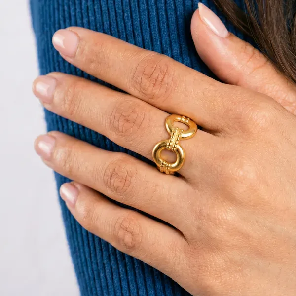 Geometric_Link_Statement_Adjustable_Ring_For_Women
