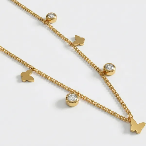 Crystal_Papillon_Butterfly_Adjustable_Chain_Bracelet_For_Women