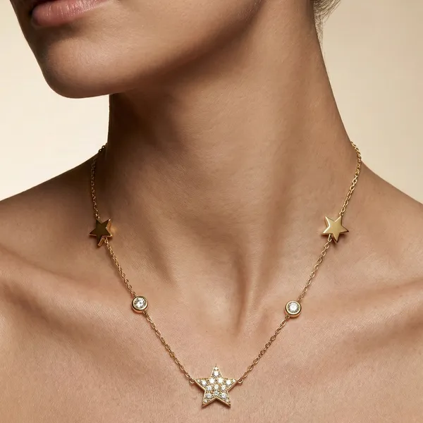 Starlight_Serenade_Adjustable_Chain_Necklace_For_Women