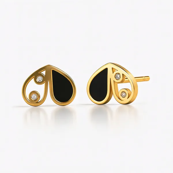 Black_Twin_Flame_Studs_Earring_For_Women