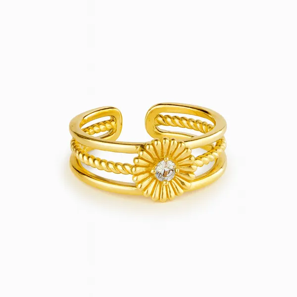 Daisy_Cluster_Adjustable_Ring_For_Women