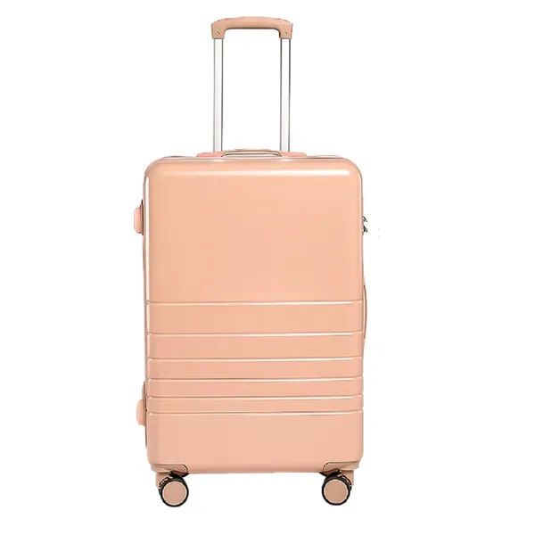 Beige_Polycarbonate_Hardside_Luggage_With_Usb_Port_For_Unisex