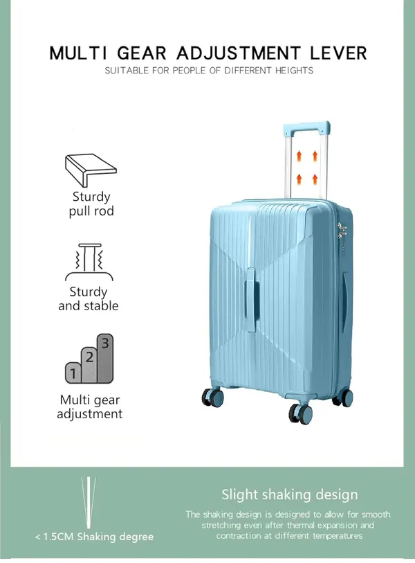 Blue_Polypropylene_Hard_Trolley_Suitcase_For_Unisex
