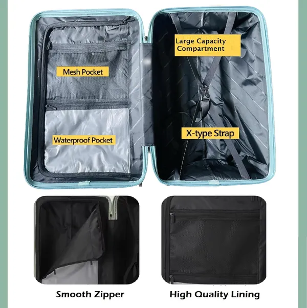 Blue_Polypropylene_Hard_Trolley_Suitcase_For_Unisex