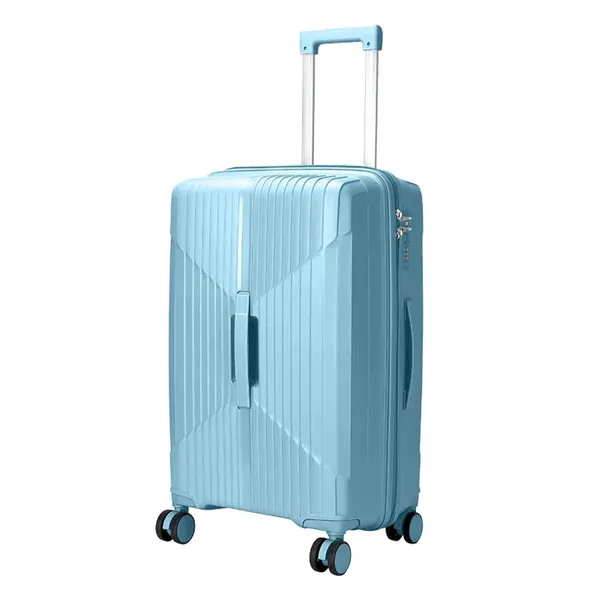 Blue_Polypropylene_Hard_Trolley_Suitcase_For_Unisex