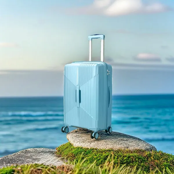 Blue_Polypropylene_Hard_Trolley_Suitcase_For_Unisex