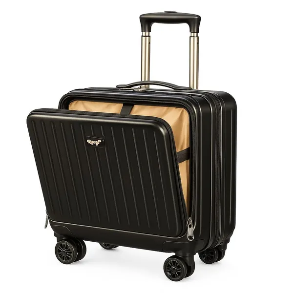 Black_Polycarbonate_Cabin_Trolley_Bag_With_Laptop_Compartment_For_Unisex