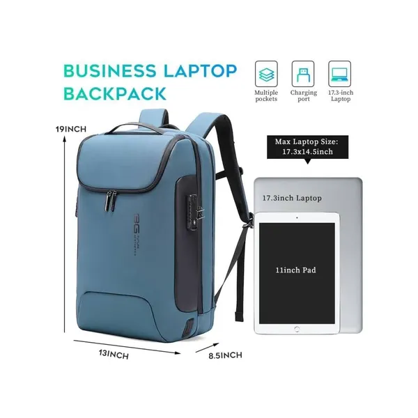 Navy_Blue_Laptop_Backpack_30L_Premium_Polyester_Fits_16In_Laptops_Usb_Charging_Luggage_Sleeve_Numbered_Lock_And_Hidden_Pocket_Water_Resistant_Multipurpose_Laptop_Bag