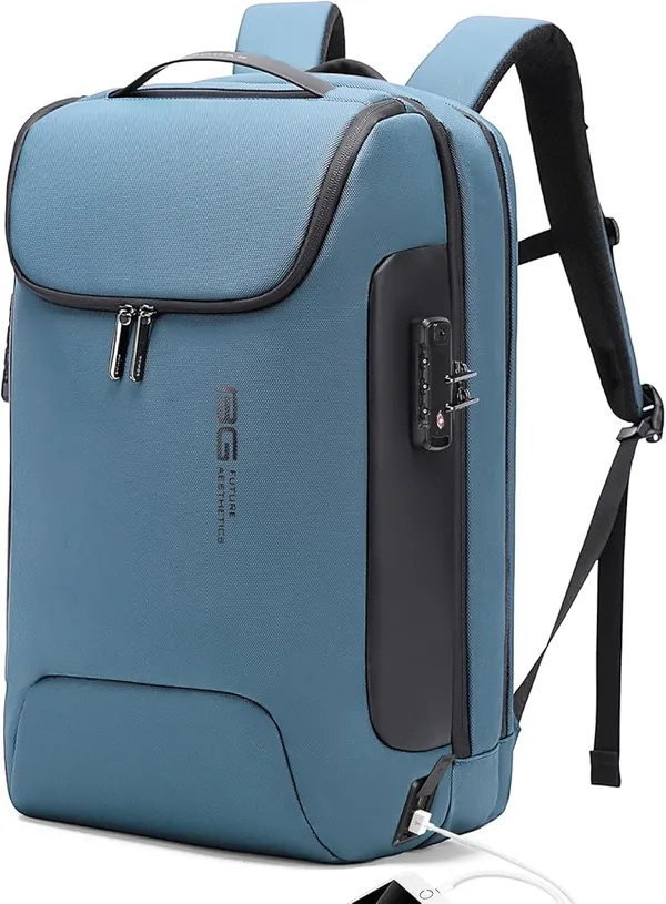 Navy_Blue_Laptop_Backpack_30L_Premium_Polyester_Fits_16In_Laptops_Usb_Charging_Luggage_Sleeve_Numbered_Lock_And_Hidden_Pocket_Water_Resistant_Multipurpose_Laptop_Bag