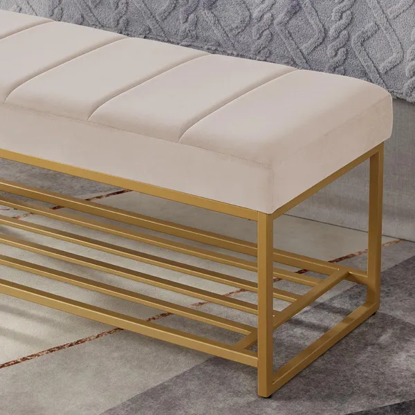 Cream_Wood_Bench_For_Home_Decor