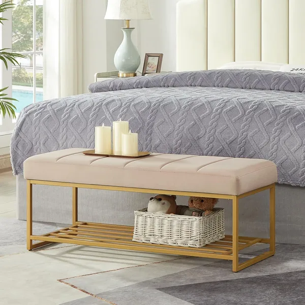 Cream_Wood_Bench_For_Home_Decor