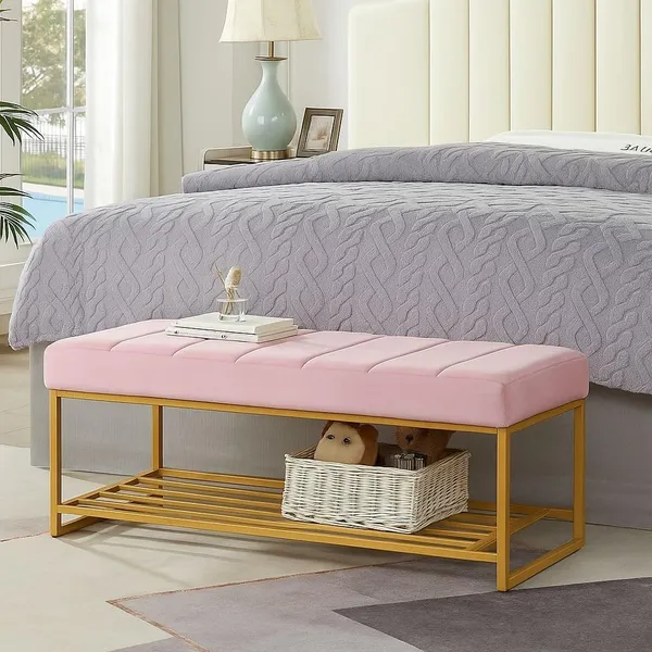 Pink_Wood_Bench_For_Home_Decor