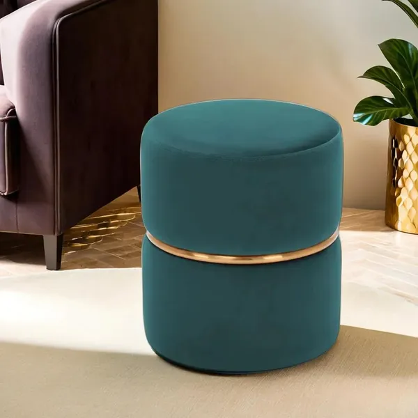 Teal_Blue_Wood_Ottoman_For_Home_Decor