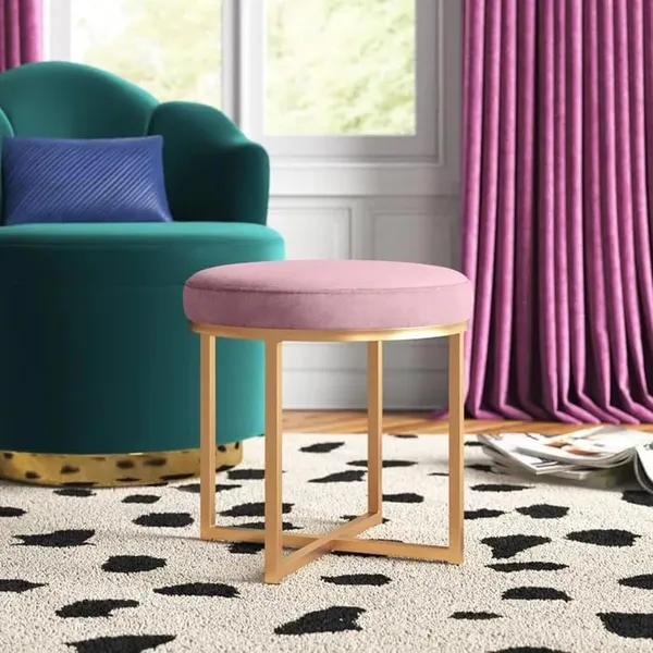 Pink_Metal_Ottoman_For_Home_Decor