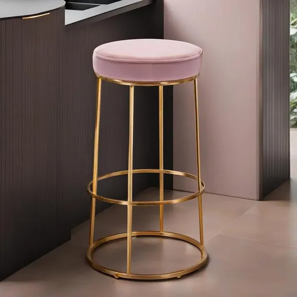 Pink_Metal_Bar_Stool_For_Home_Decor