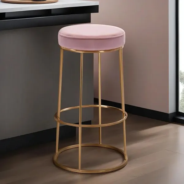 Pink_Metal_Bar_Stool_For_Home_Decor
