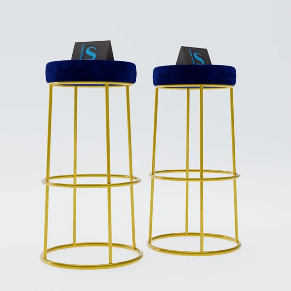Blue_Metal_Bar_Stool_For_Home_Decor