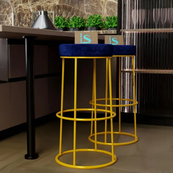 Blue_Metal_Bar_Stool_For_Home_Decor