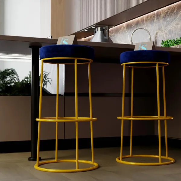 Blue_Metal_Bar_Stool_For_Home_Decor