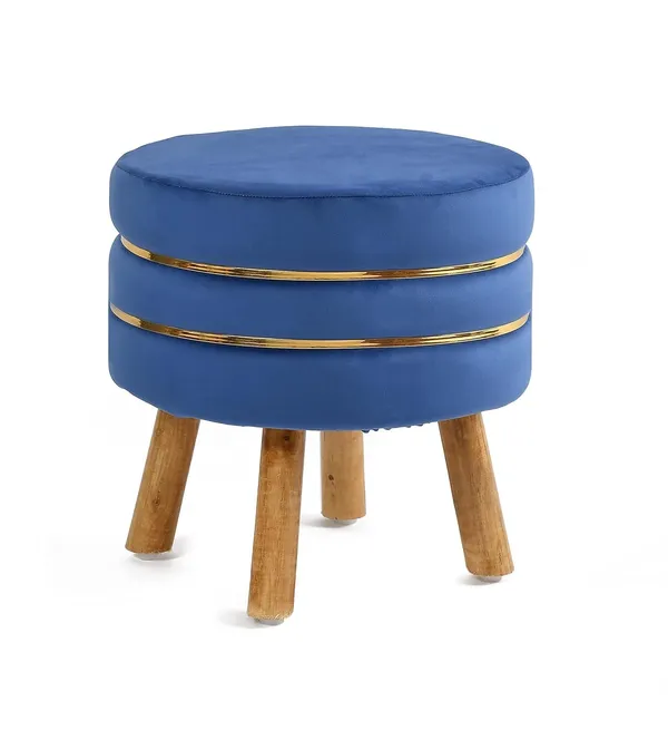 Blue_Mango_Wood_Ottoman_For_Home_Decor