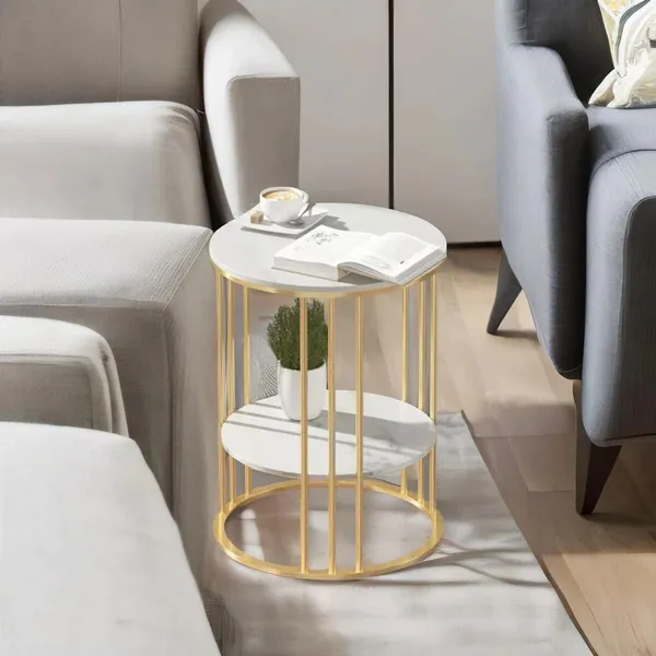 Golden_White_Metal_Coffee_Table_For_Home_Decor
