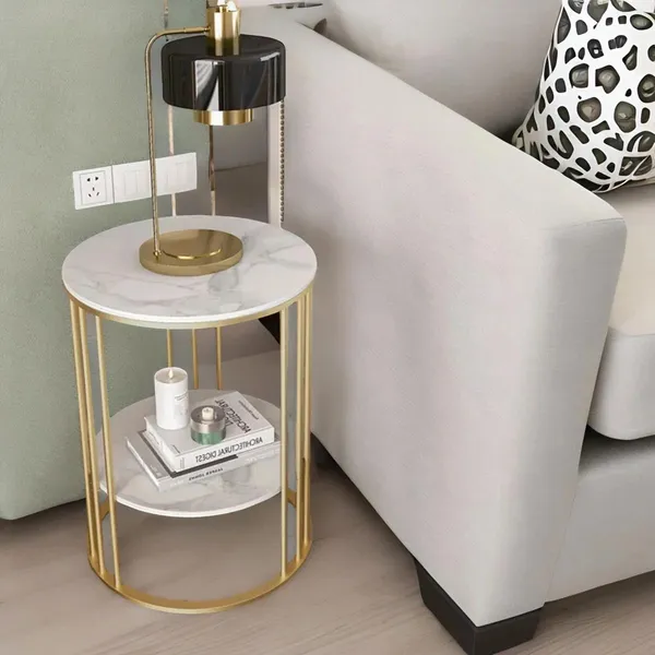 Golden_White_Metal_Coffee_Table_For_Home_Decor