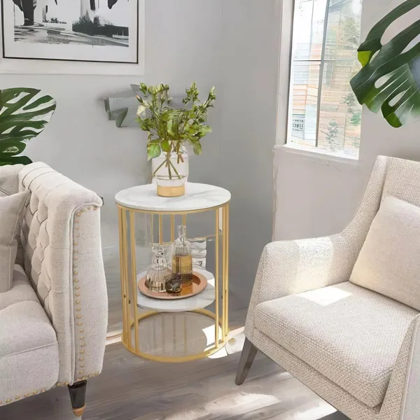 Golden_White_Metal_Coffee_Table_For_Home_Decor