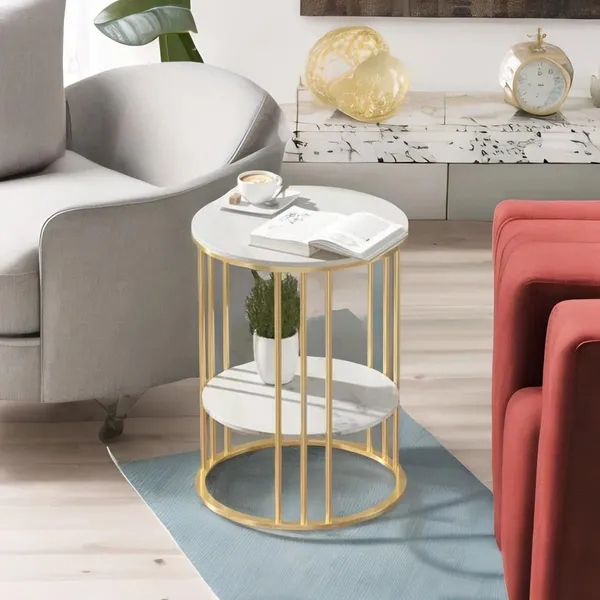 Golden_White_Metal_Coffee_Table_For_Home_Decor