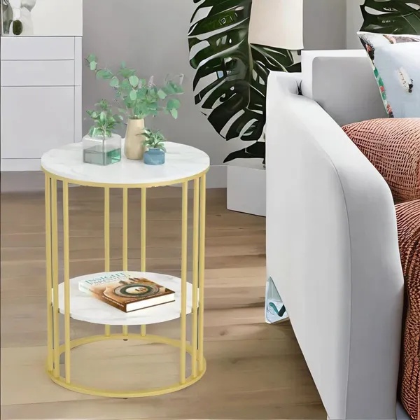 Golden_White_Metal_Coffee_Table_For_Home_Decor