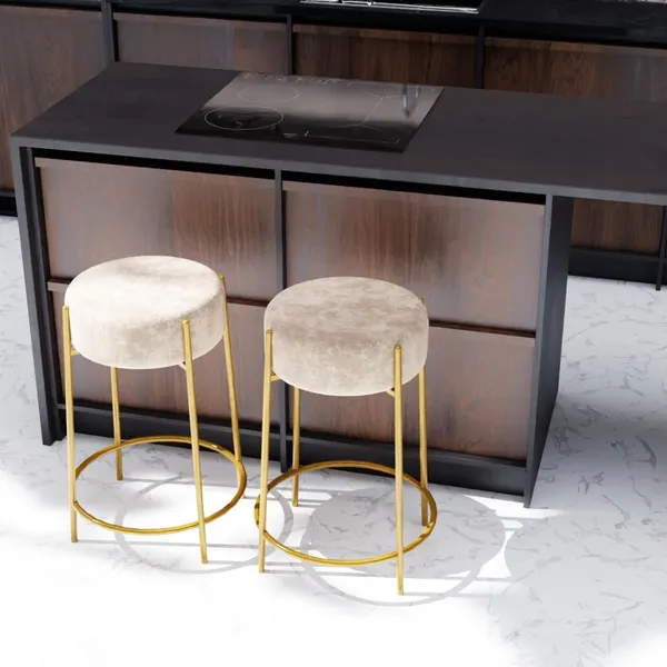Cream_Metal_Bar_Stool_For_Home_Decor