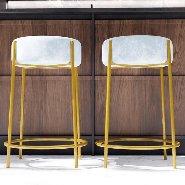 Grey_Metal_Bar_Stool_For_Home_Decor