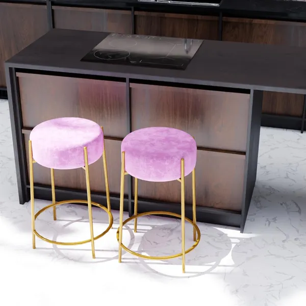 Pink_Metal_Bar_Stool_For_Home_Decor