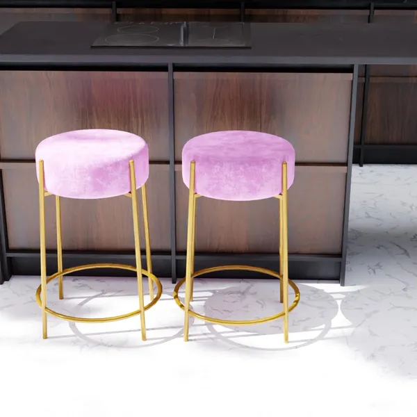 Pink_Metal_Bar_Stool_For_Home_Decor