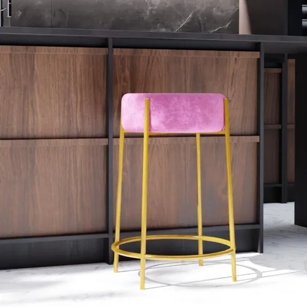 Pink_Metal_Bar_Stool_For_Home_Decor