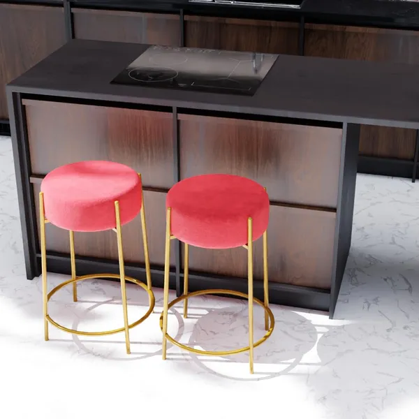 Red_Metal_Bar_Stool_For_Home_Decor