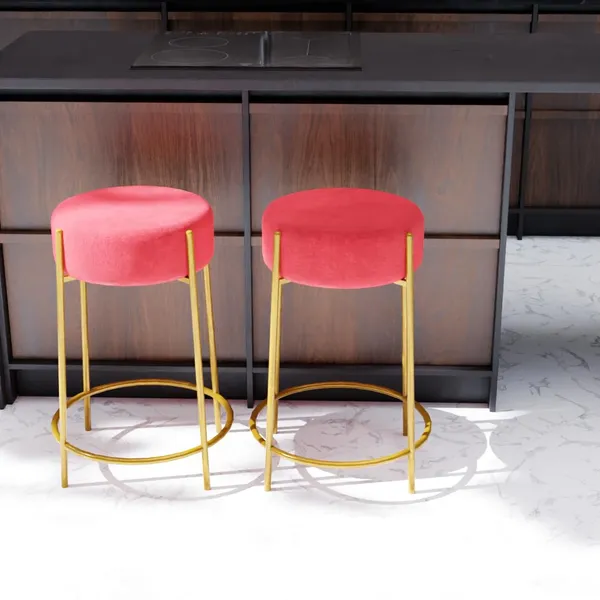 Red_Metal_Bar_Stool_For_Home_Decor
