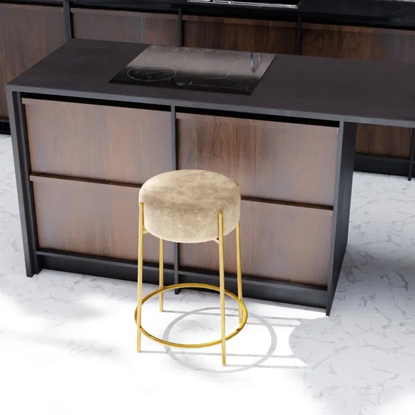 Cream_Metal_Bar_Stool_For_Home_Decor