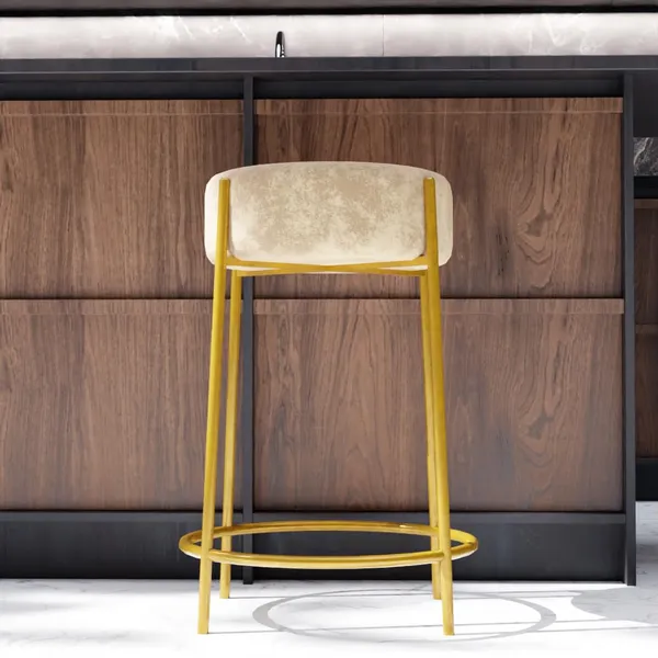 Cream_Metal_Bar_Stool_For_Home_Decor