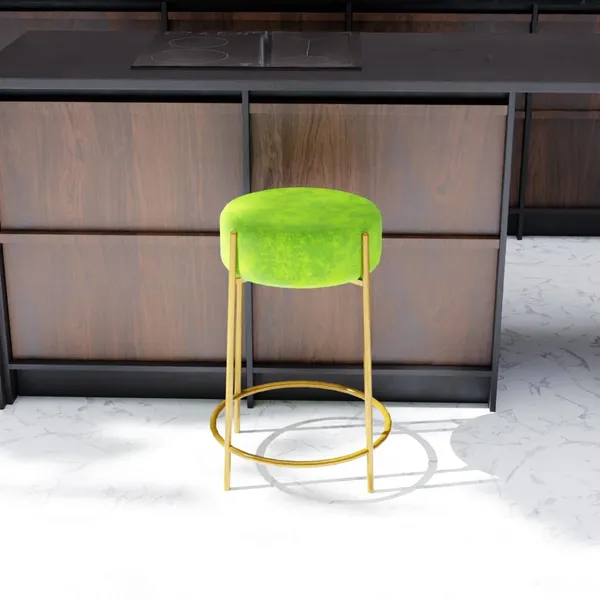 Green_Wood_Bar_Stool_For_Home_Decor