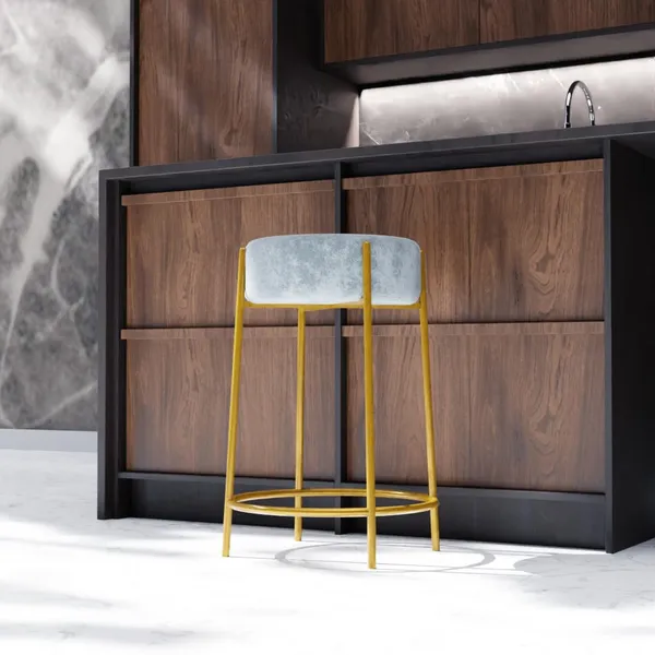 Grey_Metal_Bar_Stool_For_Home_Decor
