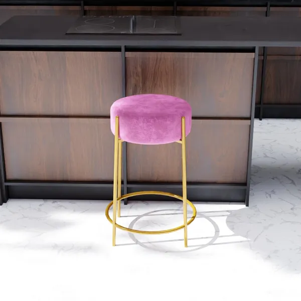 Pink_Metal_Bar_Stool_For_Home_Decor