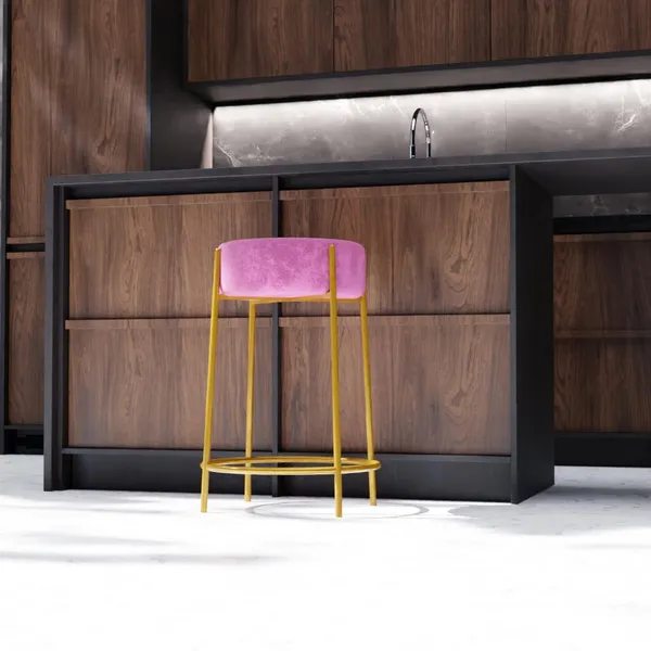 Pink_Metal_Bar_Stool_For_Home_Decor